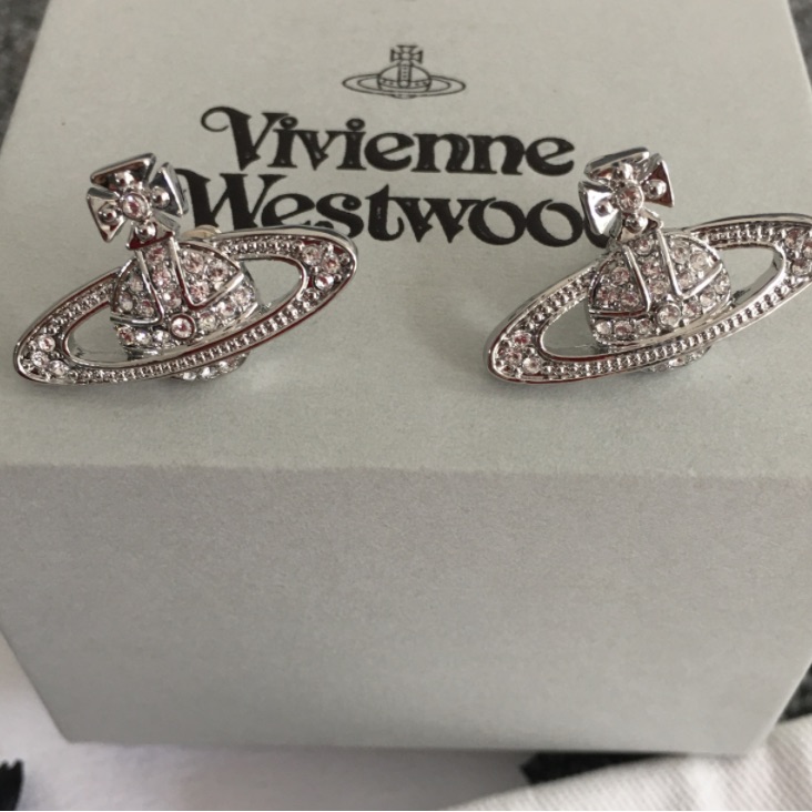 Vivienne Westwood Sparkling Silver Earrings